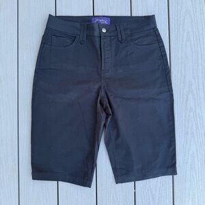 NYDJ Womens Black Shorts, Not Your Daughter’s Jeans, Size 10, cotton + spandex